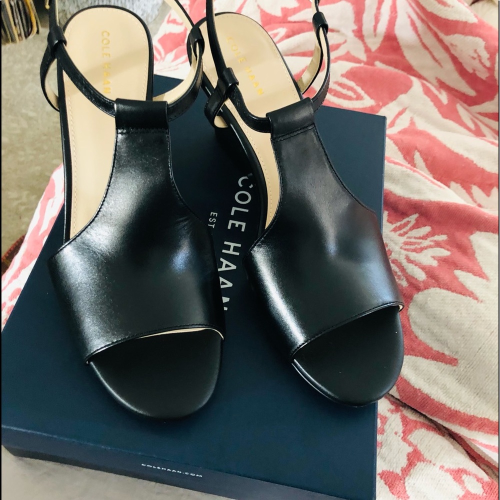 Cole Haan Black Wedges size 9